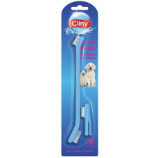 Набор для ухода за зубами собак и кошек "Cliny" (зубная щетка и массажер для десен)