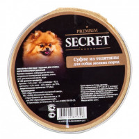 Секрет (Secret) Premium 125г суфле из телятины для мелких пород, консервы для собак (ламистер) (71326)...