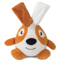 Игрушка для собак Triol "Кролик-ушастик", 15 см, цвет коричневый, белый...
