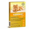 Bayer Капли Адвокат от клещей, блох и гельминтов для кошек с весом до 4 кг - 1 пипетка... Bayer Капли Адвокат от клещей, блох и гельминтов для кошек с весом до 4 кг - 1 пипетка...