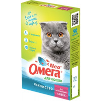 Лакомство Омега Neo+ Веселый малыш для котят мультивитаминное с пребиотиком и таурином 84047...