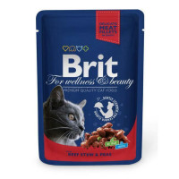 Корм Для кошек Brit Beef Stew & Peas, 100 г, говядина и горошек, 24