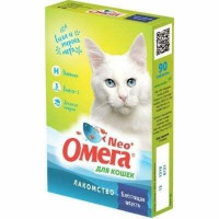 Витамины Омега Neo+ "Блестящая шерсть" для кошек мультивитаминное с биотином и таурином 90таб 84045...