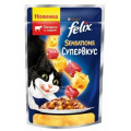 Влажный корм для кошек Felix Sensations "Супер вкус", говядина с сыром, 75 г...