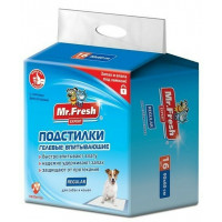 Подстилки гелевые для собак и кошек Mr.Fresh "Expert Regular", с липкими фиксаторами, 90х60 см (16 штук)...