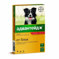 Капли Адвантейдж капли на холку от блох для собак весом от 10 до 25 кг - 4 пипетки...