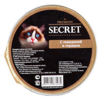 Секрет (Secret) Premium 125г с говядиной и сердцем консервы для кошек (875034)...