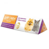 Apicenna Дирофен паста 60 для дегельминтизации при нематозах и цестозах у собак и кошек - 10 мл