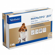 Мильпро ® дог таблетки от глистов для щенков и мелких собак, 1 табл.