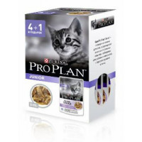 Влажный корм для кошек Purina Pro Plan Комплект 4+1 Nutri savour Junior пауч 0,85 кг